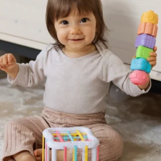 Box XXL Montessori vzdelávacie 5v1 senzorické 11-12 mesiacov