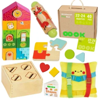 Box XXL Montessori vzdelávacie 7v1 senzorické 22-24 mesiacov