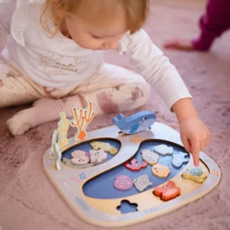 Chyť rybu – Montessori logická hra s logickými schopnosťami