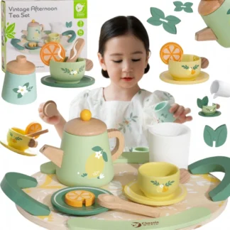 Drevená čajová súprava 14 ks.