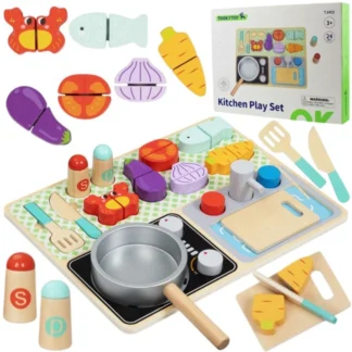 Drevená kuchynka s príslušenstvom - sada pre malého šéfkuchára