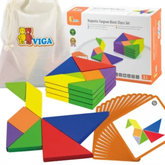 Drevená logická hra VIGA Tangram s certifikátom FSC