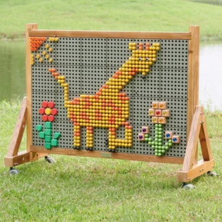 Drevená nástenná tabuľa XXL Vedecká kreatívna STEM WALL Vonkajšia