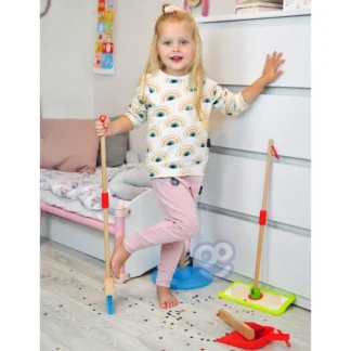 Drevená sada na upratovanie pre deti, 6 ks.