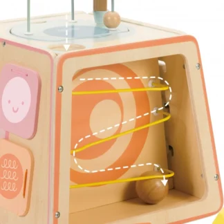 Drevená senzorická vzdelávacia kocka 6 v 1