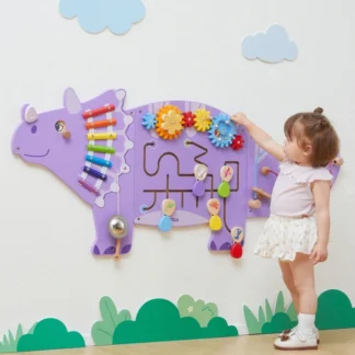 Drevená senzoricko-manipulačná doska EDU Triceratops