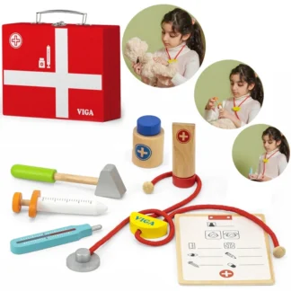 Drevená súprava pre malého lekára v kufri