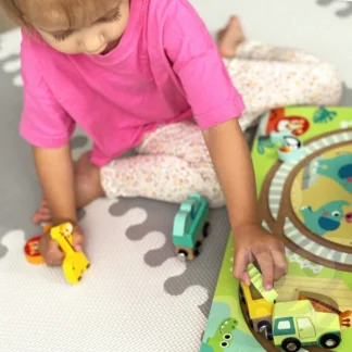 DREVENÁ VLÁČIK ZOO VLÁČIK MAGNETICKÁ KOĽAJNICA V KUFRI