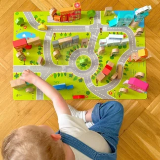 Drevené kocky Postav mesto 120 dielikov