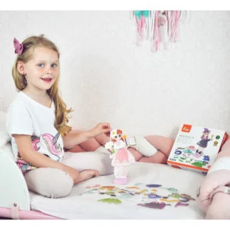 Drevené magnetické puzzle - vzdelávacie prezliekanie