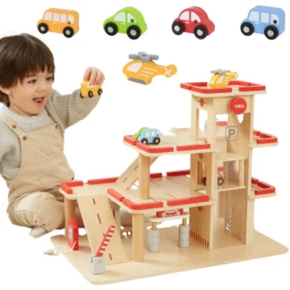 Drevené parkovisko VIGA s výťahom pre 4 autá a vrtuľník