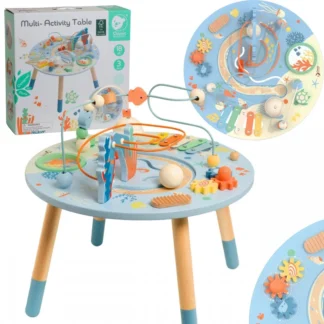 Drevený herný stôl „Sea Life“ – hudobný a vzdelávací
