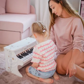 Drevený klavír pre deti + učebnica