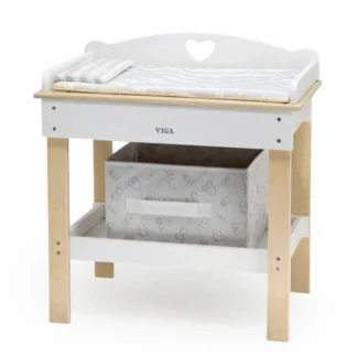 Drevený prebaľovací pult 2 v 1 Vanička pre bábiky