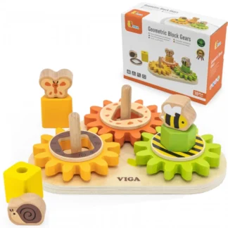 Drevený triedič ozubených kolies VIGA „Tvary a mechanizmy“