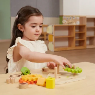 Drevený triedič ozubených kolies VIGA „Tvary a mechanizmy“