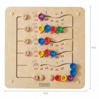 Farebné húsenice, ktoré sa učia čísla a množstvá - Montessori vzdelávacia nástenná tabuľa