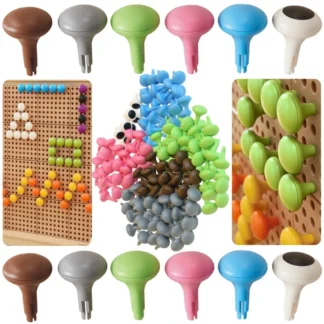 Farebné jumbo kolíky na tabuľu STEM 128 ks - 6 farieb