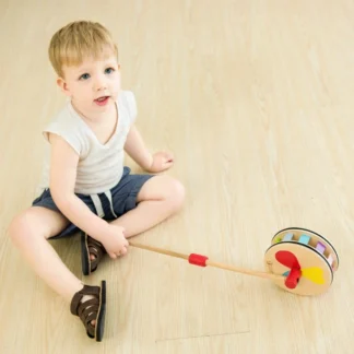 Farebný dúhový drevený posúvač