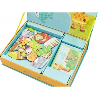 Magnetické puzzle Zvieratá Doskové kocky Pamäťové puzzle 60 dielikov.