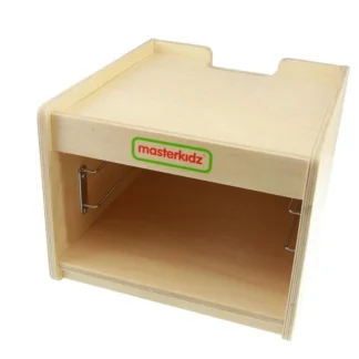 MASTERDKIZ Malá skrinka na uloženie praktických vzdelávacích tabúľ pre 3 tabule