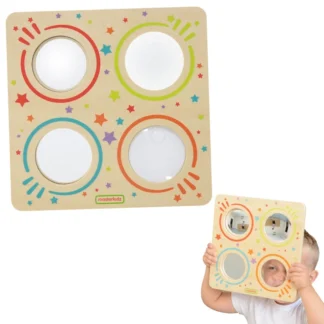 Montessori senzorická zrkadlová doska a zakrivené šošovky
