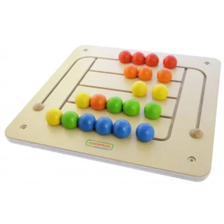 Nástenná vzdelávacia tabuľa s korálkovým bludiskom Montessori
