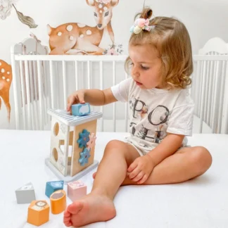 PolarB Drevená pyramídová triediaca puzzle