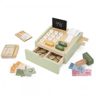 PolarB Drevená registračná pokladnica zelená