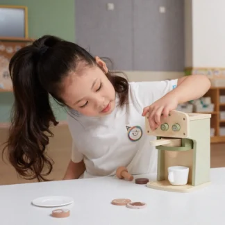 PolarB Drevený kávovar zelený + príslušenstvo