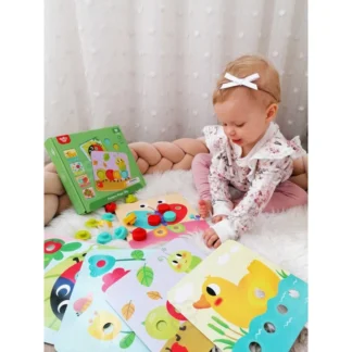 Puzzle kocky pre deti, zvieratá, učenie, spájanie tvarov, farieb + dosky