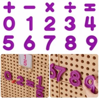 Sada čísel a znakov na učenie počítania a matematiky pre nástenné panely STEM, 82 kusov.