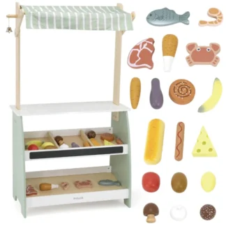 Sada drevených veľtržných stánkov VIGA PolarB XXL, obchod s príslušenstvom pre stánky