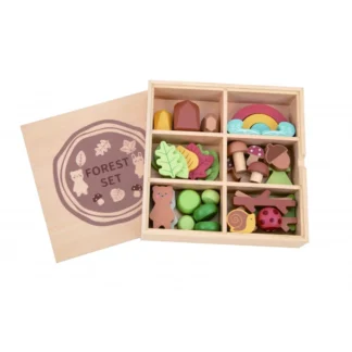 Sada lesných stohovateľných blokov, figúrky