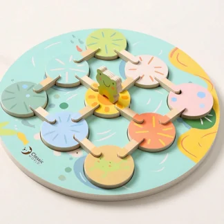 Senzorická hra s lotosovým listom – spojte tvary a farby