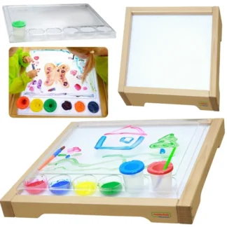 Senzorický rám - LED panel + priehľadný podnos na maľovanie