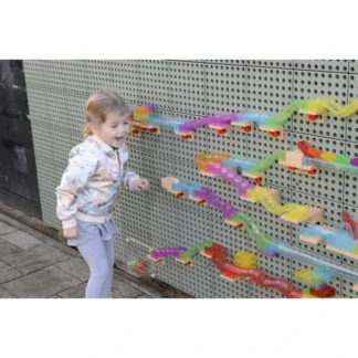 Stavebnica dráhy s guľôčkami STEM, 120 dielikov