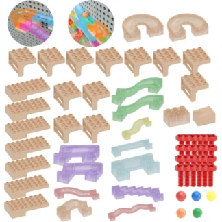 Stavebnica dráhy s guľôčkami STEM, 63 dielov.